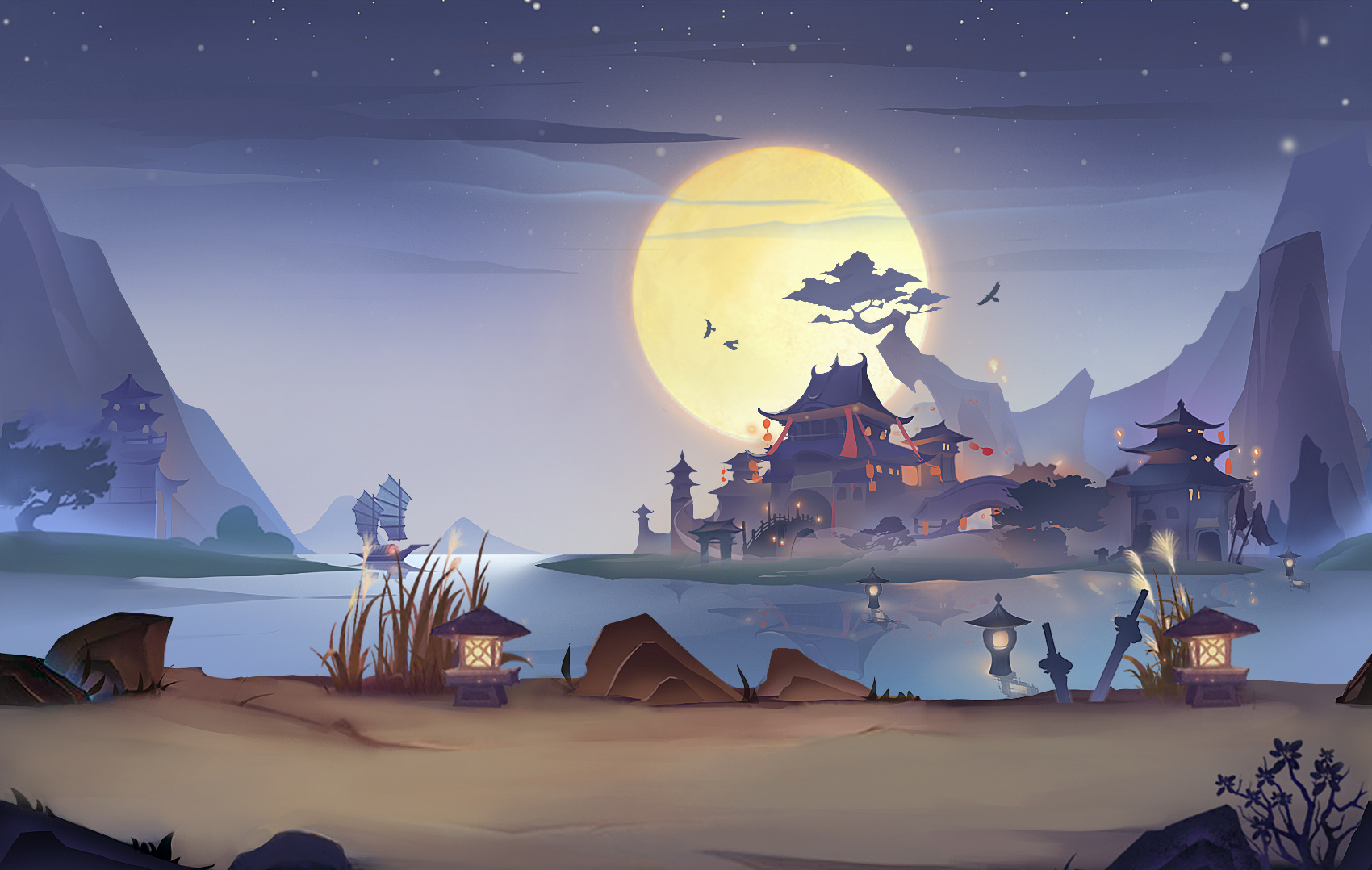 古风仙侠场景|插画|商业插画|Kuss - 原创作品 - 站酷 (ZCOOL)