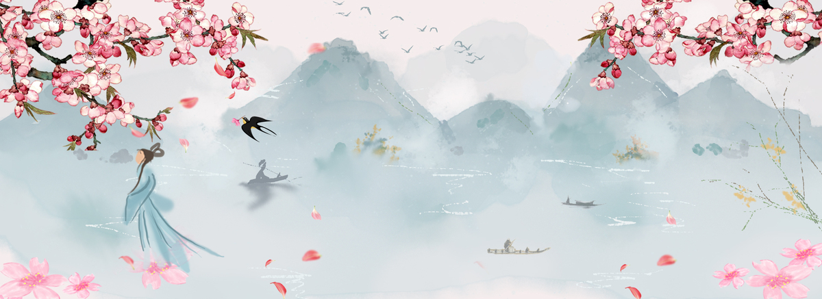 落花桃花背景图片_落花桃花背景素材图片_千库网