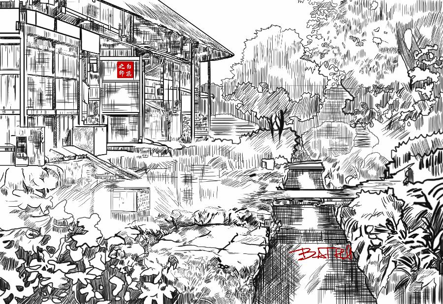 民居(黑白3)