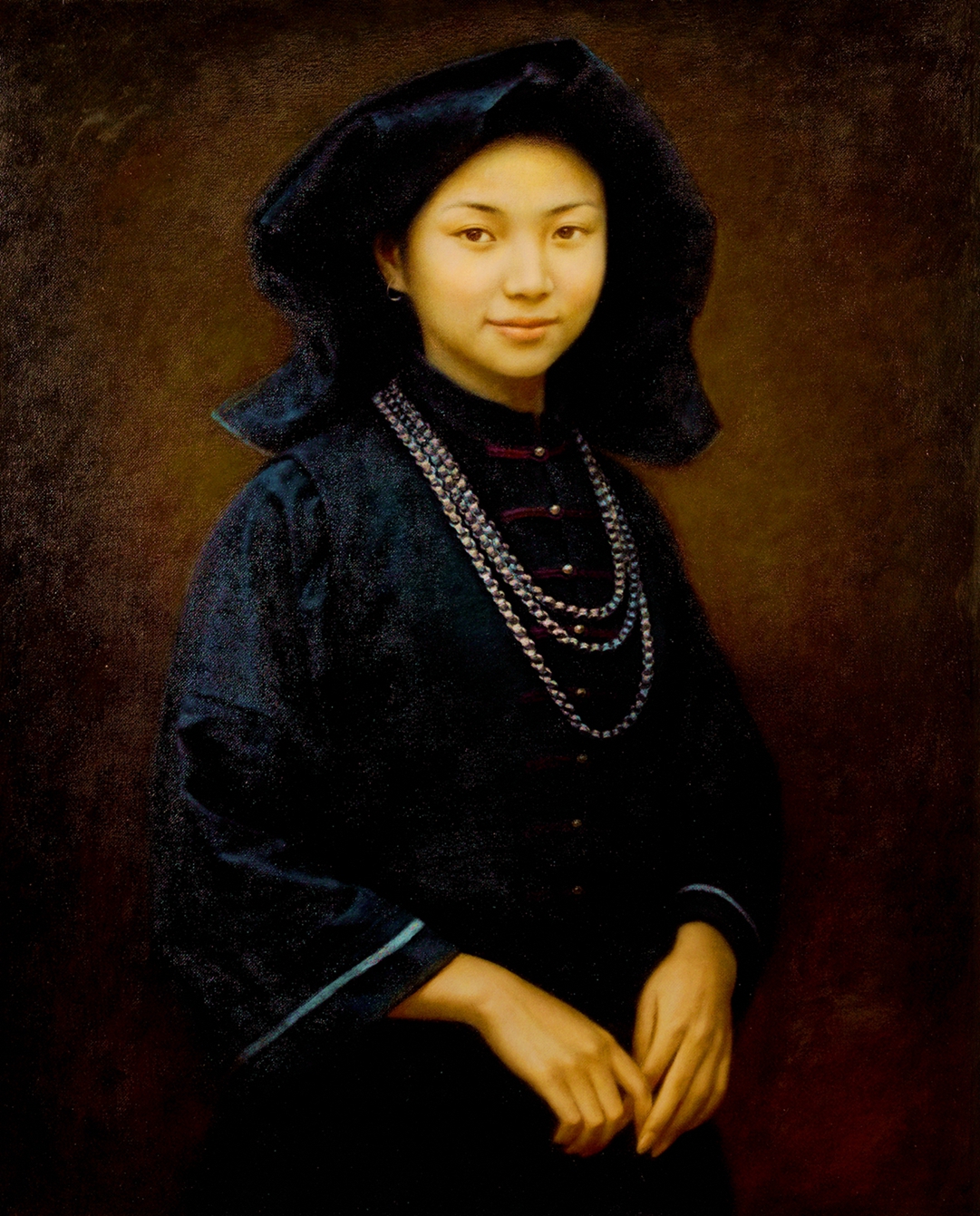銆婇粦琛ｅ濞樸?嬪竷闈㈡补鐢?   100cmx81cm  2014骞?.jpg