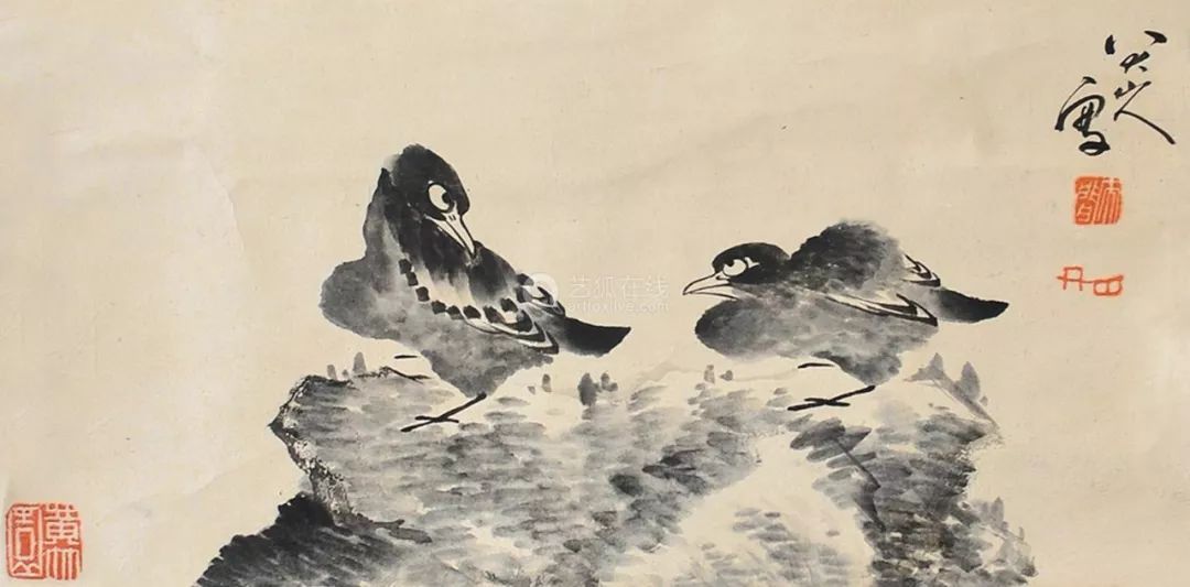 博物馆文物介绍——八大山人的《鱼石图》_朱耷
