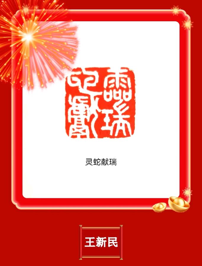 立春灵蛇动  |  文 / 王云剑，篆刻 / 王新民