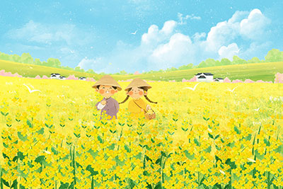 摄图网_402561518_banner_春天的乡村在油菜花盛开的户外(企业商用)