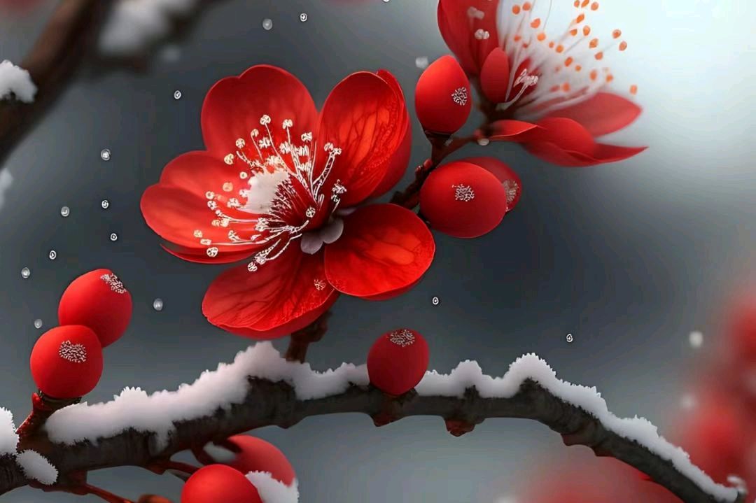 【坤煜文苑】沁园春-寒梅报春文/沧海一粟
