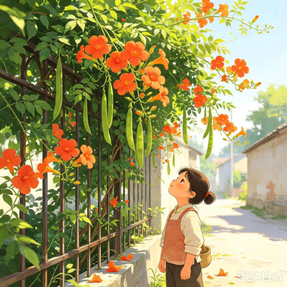 赵庆玉：【土掉渣·滑溜曲】路边凌霄（中国憨派文学）