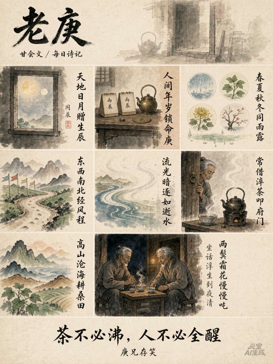 老庚——甘会文/（每日诗记）
