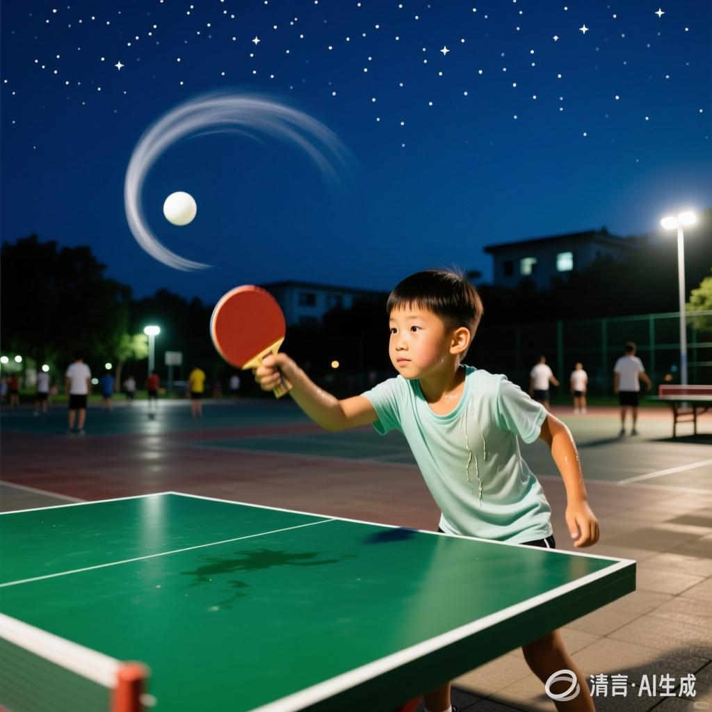 王广民：【土掉渣·滑溜曲】夜晚打乒乓球（中国憨派文学）