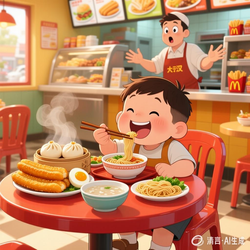 郭长城：【土掉渣·滑溜曲】小宝吃早餐（中国憨派文学）