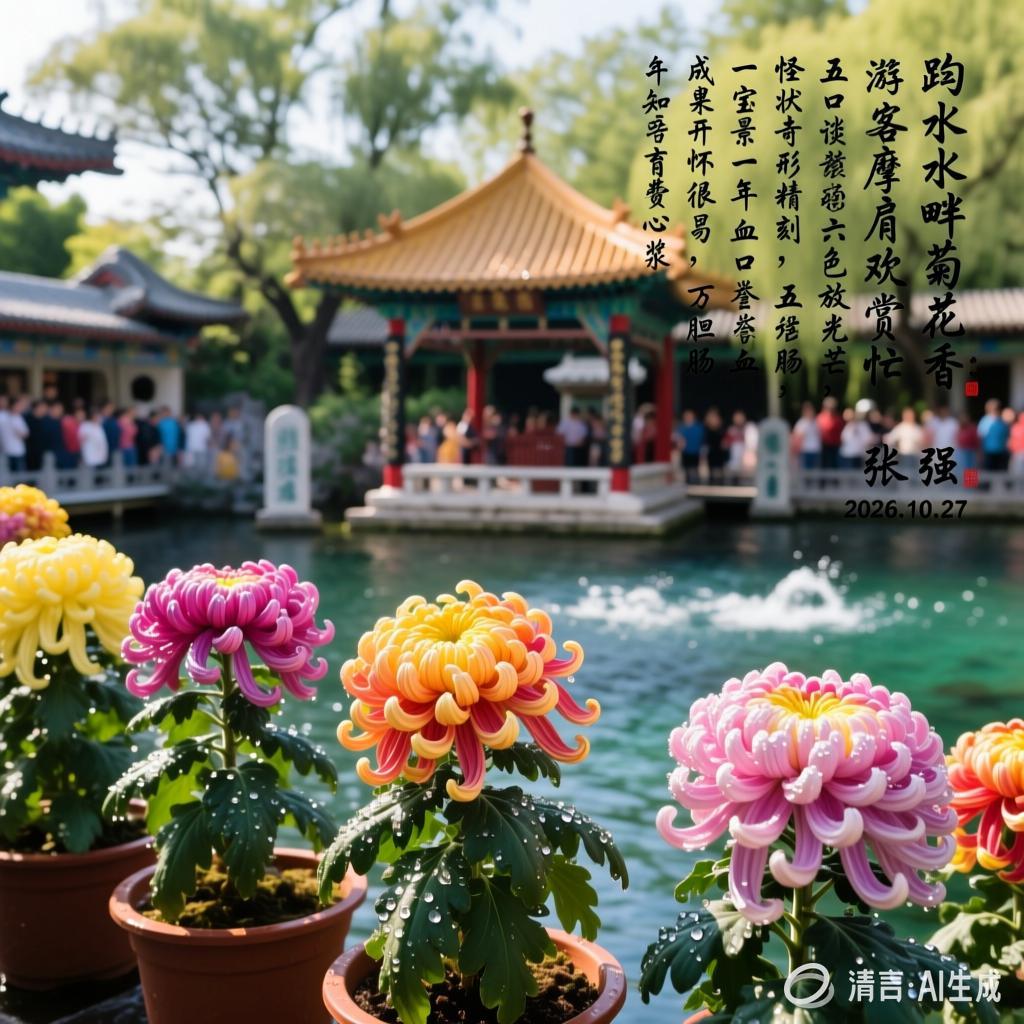 【中国憨派文学】张强：趵突赏菊有感