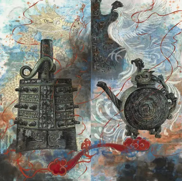 中国青铜绘画领军人物，中国新博古画创立者强雪云